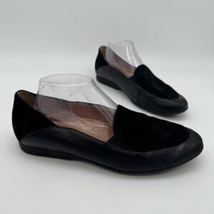 Dansko Lace Black Leather Suede Slip On Loafer Flat Size 40/9.5-10